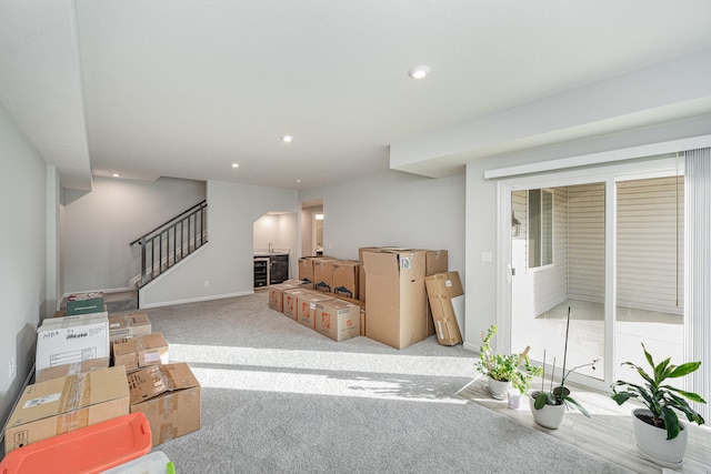 view of carpeted living room