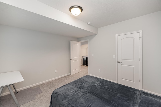 bedroom featuring carpet