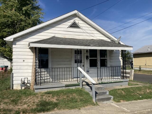 bungalow-style house with a porch