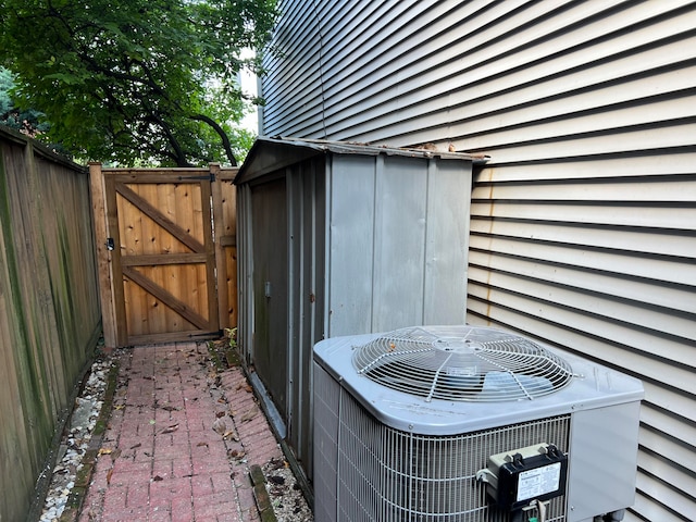 exterior space with central air condition unit