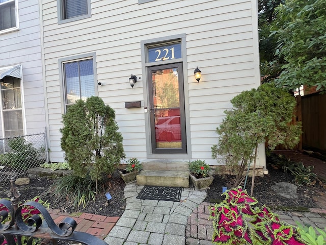 view of doorway to property