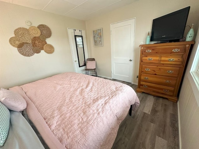 bedroom featuring hardwood / wood-style floors