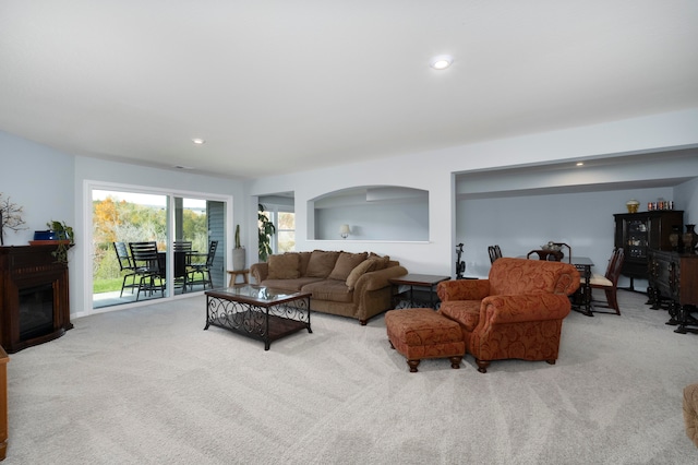 view of carpeted living room