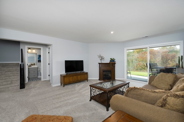 view of carpeted living room