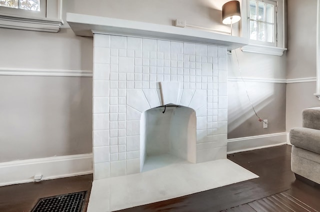 bathroom featuring wood-type flooring