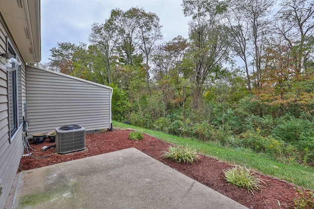 view of patio featuring central air condition unit