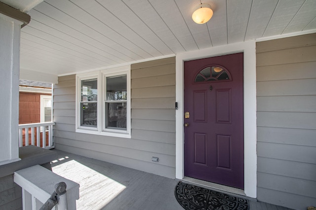 view of doorway to property