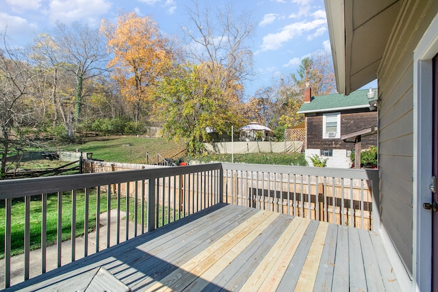 view of wooden terrace