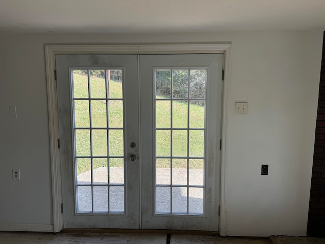 entryway with french doors