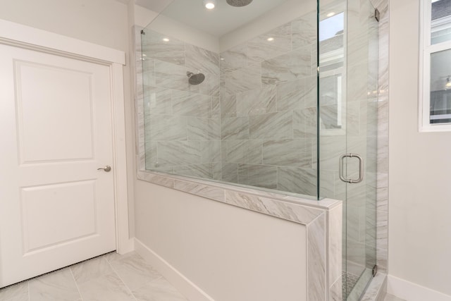 bathroom with walk in shower