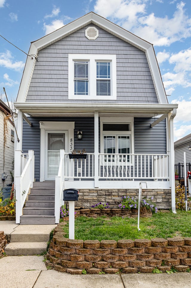 bungalow-style home with covered porch