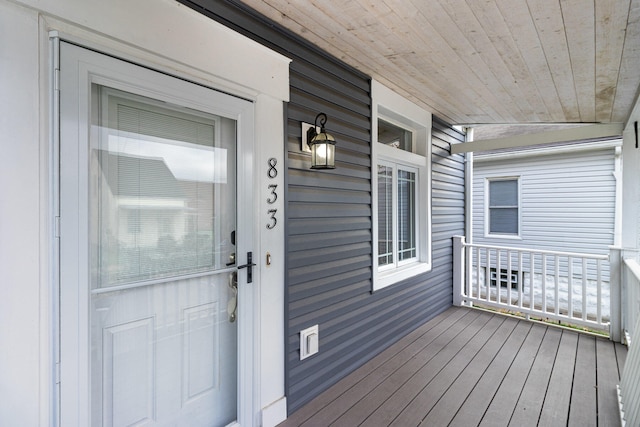 property entrance with a porch