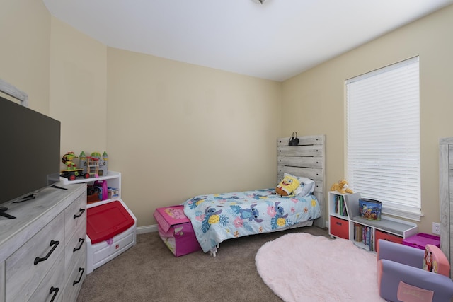 bedroom with carpet