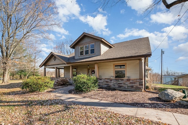 view of front of home featuring a porch