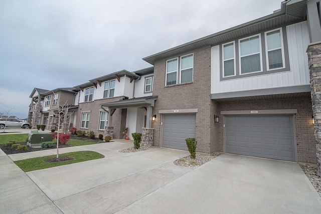 view of property with a garage