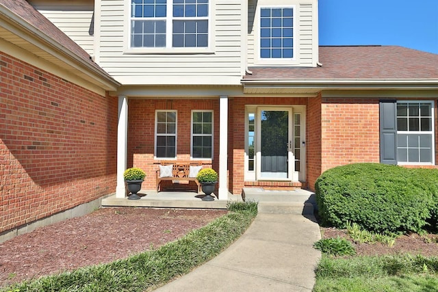 property entrance with a porch