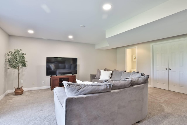 view of carpeted living room