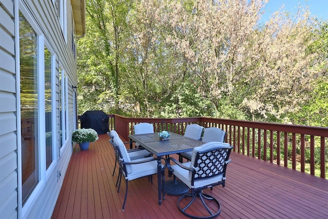 deck with grilling area