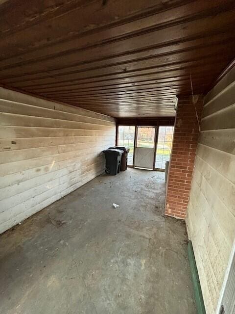 4370 Oliver Rd, Independence, KY 41051 - miscellaneous room with unfinished concrete flooring and wooden ceiling