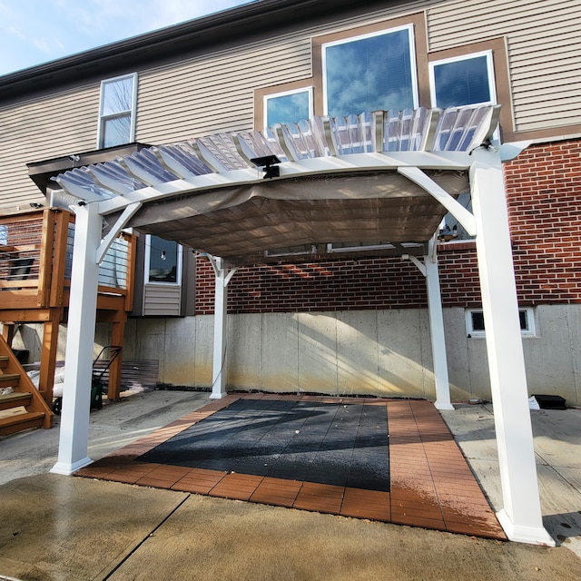 view of patio / terrace with a pergola