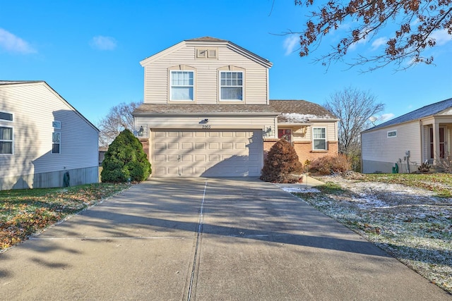 front facade with a garage