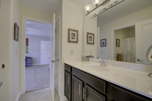 bathroom with vanity