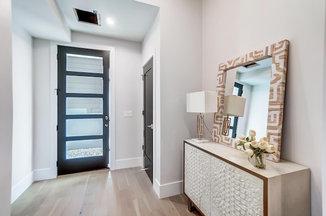 entryway featuring light hardwood / wood-style floors