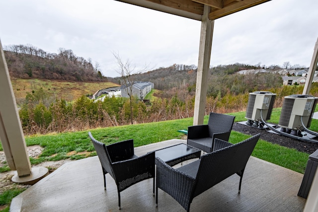 view of patio / terrace with central AC