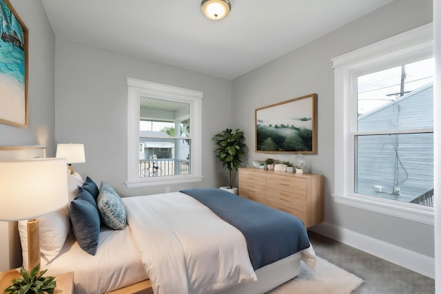 view of carpeted bedroom