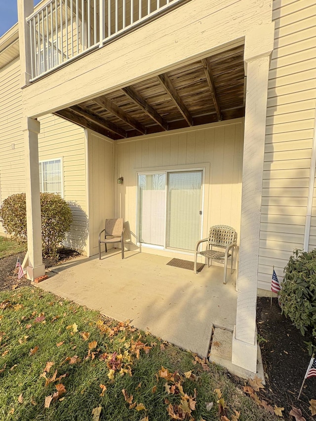 view of patio / terrace featuring a balcony