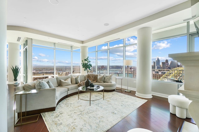 view of sunroom