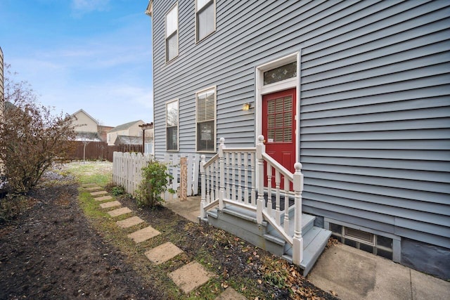 view of doorway to property