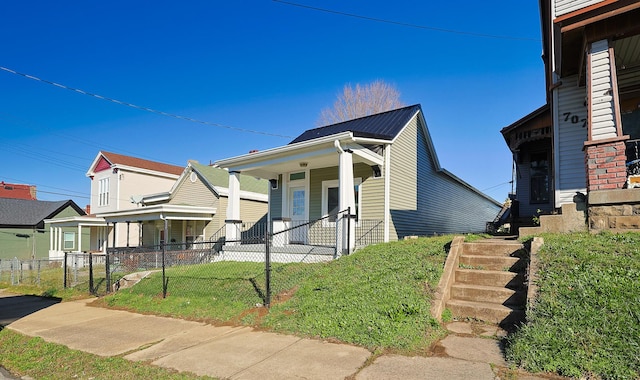 view of front of house with covered porch