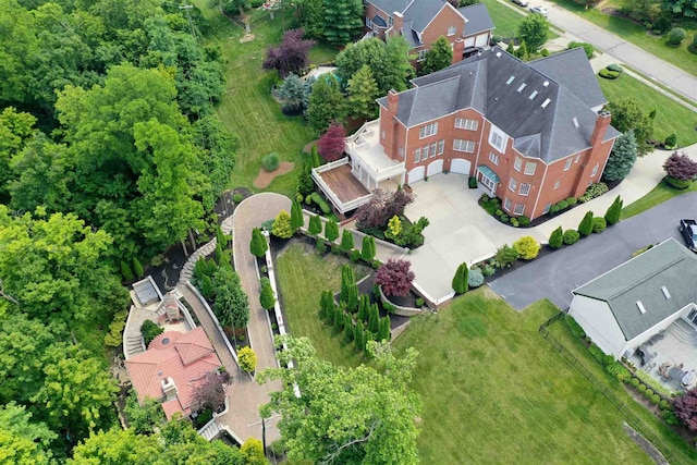 drone / aerial view with a residential view