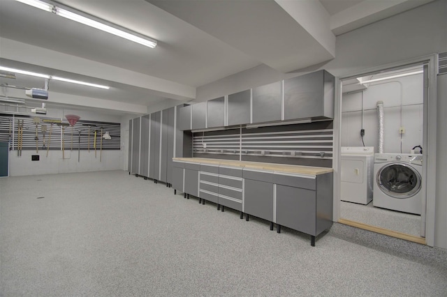 interior space featuring washer and clothes dryer and laundry area