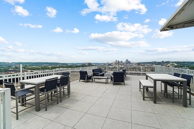 view of patio / terrace with an outdoor living space