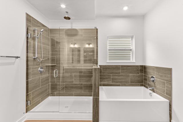 2516 Winners Post Way, Burlington, KY 41005 - full bath with a shower stall, a bath, and recessed lighting