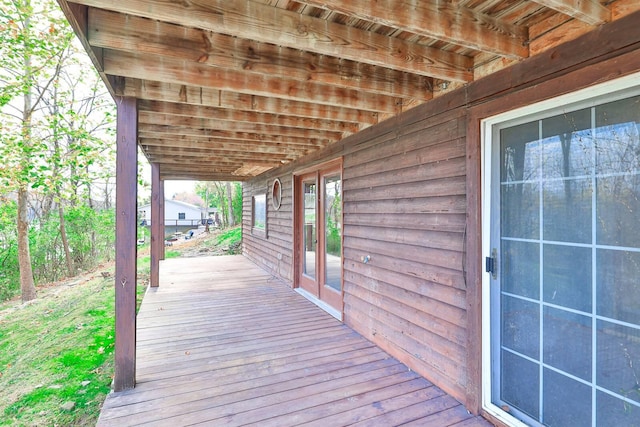 view of wooden terrace