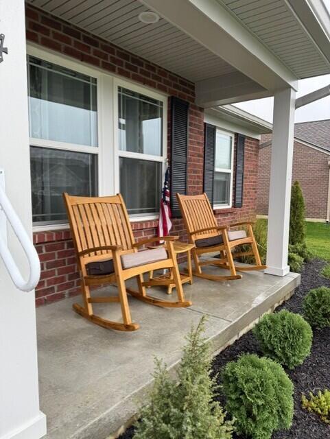 view of patio with a porch