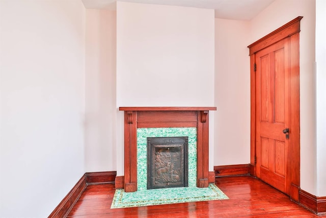 unfurnished living room featuring light hardwood / wood-style floors