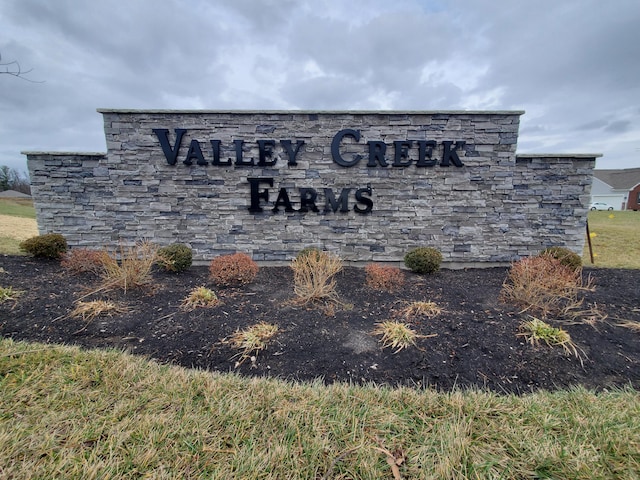 view of community sign