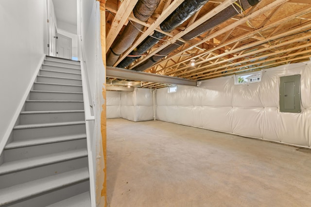 6566 Cannondale Dr, Burlington, KY 41005 - basement featuring electric panel and stairway