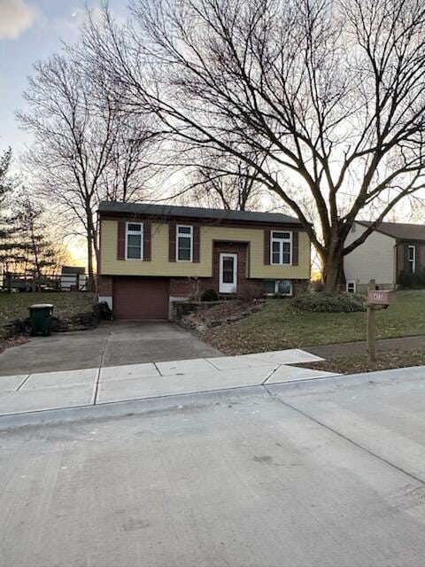 raised ranch with a garage