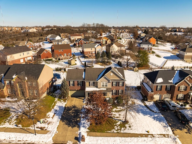 view of snowy aerial view