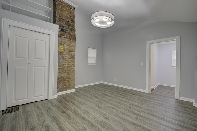 interior space with hardwood / wood-style flooring