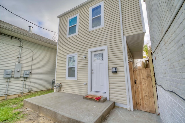 view of doorway to property