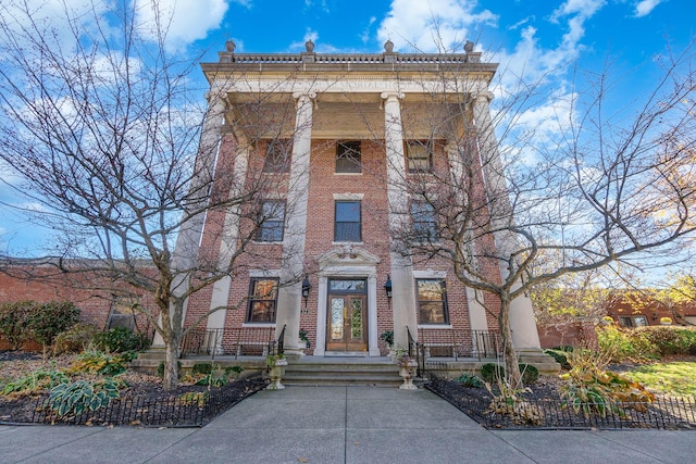 view of greek revival inspired property