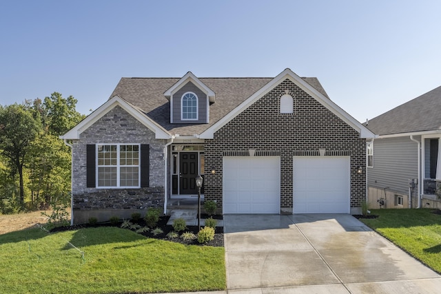 view of front of house with a front yard