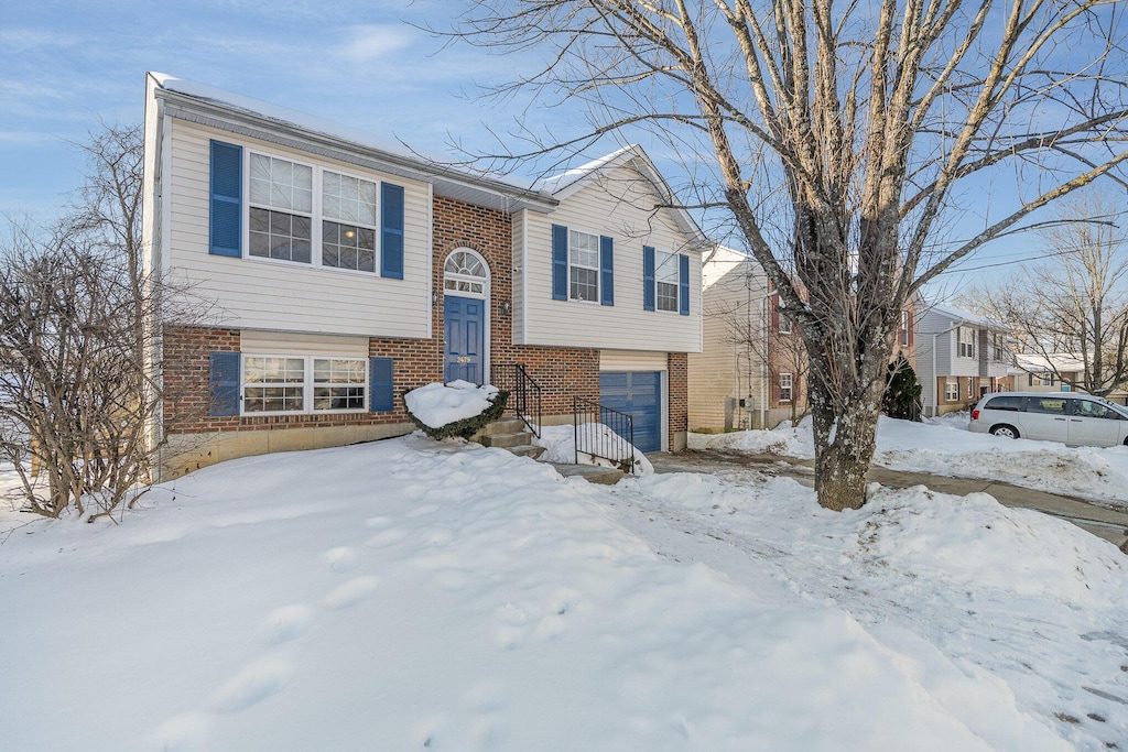 split foyer home with a garage