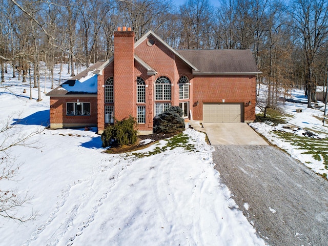 view of property featuring a garage